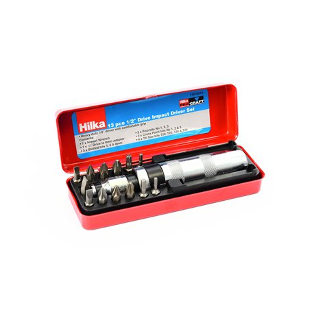 Hilka 11670013 Pro Craft Kit tournevis à frapper 13 pièces 1/2"