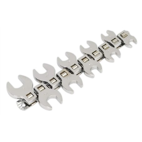 Sealey Siegen S0866 Ensemble de 10 clés plates à fourche patte d'oie 3/8" empreinte mesure