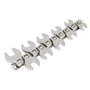 Sealey Siegen S0866 Ensemble de 10 clés plates à fourche patte d'oie 3/8" empreinte mesure