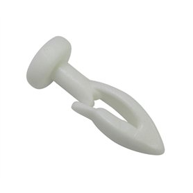 Gardinia Glissière avec Crochet pour modèles de tringles à Rideaux GE et P2U, Universel, 30 Pièces, Plastique, Blanc Gardinia Glissière avec Crochet pour modèles de tringles à Rideaux GE et P2U