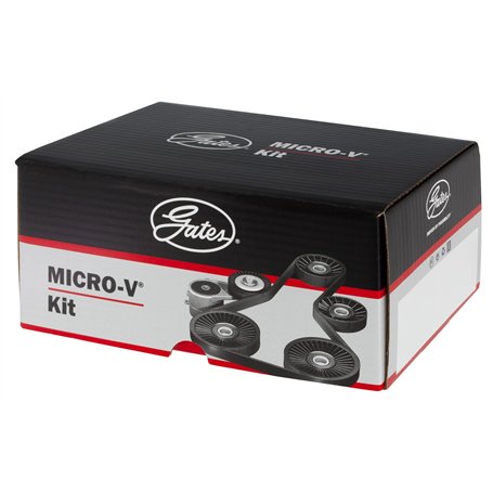 GATES Jeu de courroies trapézoïdales à nervures K016PK1218 Caoutchouc