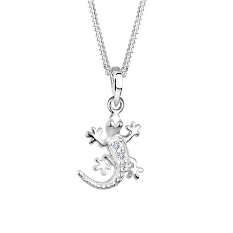 Elli Collier Femme Lézard Gecko Cristal Argent Sterling 925
