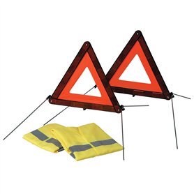 Sumex 2707125 Kit de 2 Triangles et 2 Gilets de Sécurité E11 Sumex 2707125 Kit de 2 Triangles et 2 Gilets de Sécurité E11