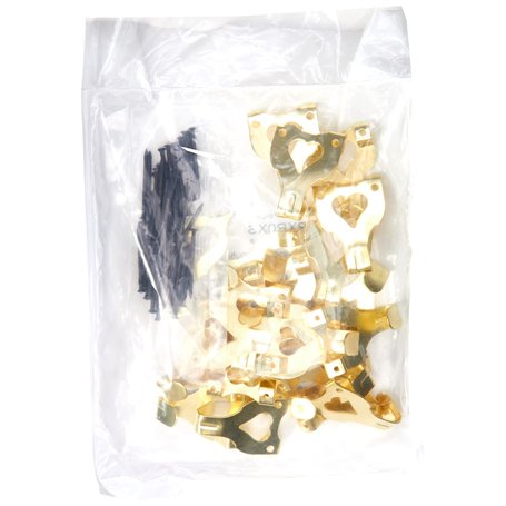 Bulk Hardware BH00084 Paquet de 25 Crochets pour cadre numéro 3 électro-laiton à fixation double