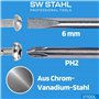SW-Stahl 31100SB Tournevis réversible cruciforme + fente modèle long