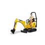 Bruder 62002 - Micropelle JCB 8010 Cts avec Ouvrier du bâtiment - 1:16 - Véhicule de Chantier - Pelle à cuillère, Mini Pelle - T