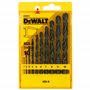 DeWalt - Série 338 HSS-R DIN Jobber Foret à métal (Lot de 10) Taille unique Multicolore - DT5911-QZ