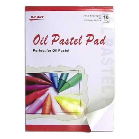 Lot de 18 feuilles de papier à dessin A4 Pastels à l'huile Grammage 230 g/m²