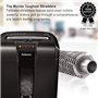Fellowes 63CB destructeur de papier Destruction croisée 23 cm Noir - Destructeurs de papier (Destruction croisée, 23 cm, 4 x 50 