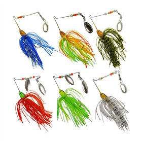 Lot de 6 PCS Leurre de pêche spinnerbaits Cuillère en métal pour appât Pike Basse Swimbait Lot de 6 PCS Leurre de pêche spinnerbaits Cuillère en métal pour appât Pike Basse Swimbait