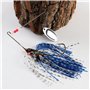 Lot de 6 PCS Leurre de pêche spinnerbaits Cuillère en métal pour appât Pike Basse Swimbait