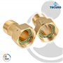 Tecuro Lot de 2 raccords à vis pour compteur d’eau 1" écrou de raccordement x 3/4" filetage extérieur