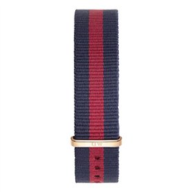 Daniel Wellington Classic Oxpourd, Montre Bleu- Rouge/Or Rose Bracelet, 18mm, NATO, pour Femmes et Hommes Daniel Wellington Classic Oxpourd