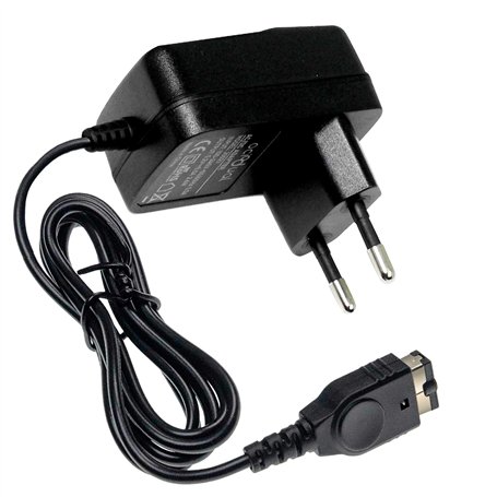 OcioDual Chargeur Secteur Mural Noir Compatible avec DS Game Boy Advance SP NDS Bloc Alimentation Adaptateur de Charge