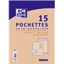 Oxford 100105175 Enveloppe auto-adhésive 162x229 90Gx15 Kraft blond