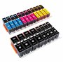 ESMOnline Lot de 20 cartouches d'encre compatibles avec puce et indication de niveau pour Canon Pixma MG5100 MG5150 MG5200 MG525