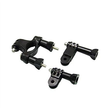 Goliton® Support de Guidon de Moto Sport avec Bras pivotant à 3 Voies pour GoPro Hero4/3+/3/2/1- Max pour 4 cm de diamètre - Noi