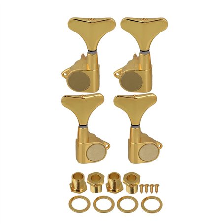 Bidepan 4 Pcs Cheville Tuner Mecanique En Dore Pour 4 Corde J-Basse