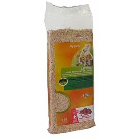 Aime Litière Compressée Fruits Rouges 16 L pour Petits Animaux