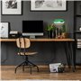 Relaxdays Lampe de banquier bureau table abat-jour vert en verre ampoule à douille E-27 notaire bibliothèque, vert