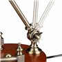 Relaxdays Lampe de banquier bureau table abat-jour vert en verre ampoule à douille E-27 notaire bibliothèque, vert