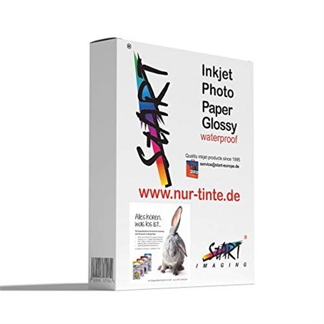 Start - 100 feuilles DIN A4 200 g/m² papier photo Brillant pour imprimante à jet d'encre