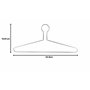 Hangerworld 10 Cintres 43cm Antivol en Métal Epais et Solide avec Barre Pantalon pour Vêtements en Hôtel