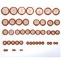 47 x Tampons Soundman® pour Saxophone Alto en cuir Lot de 47 tampons saxo alto Résonateurs en Métal Universel