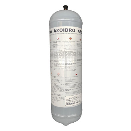 3S SuperSamaStore Azoidro Bouteille/Cartouche d'Azote Hydrogène 2,2 Litres, 110 Bar