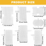 WZYTEU 7 Pcs Canevas Plastique, Blanc Maille Plastique avec Marqueur Crochet pour Bricolage Artisanat Crafting Point de Croix(7 