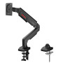KOORUI Support Ecran PC Moniteur pour Ecrans Plats et Incurvés de 17 à 32", Ergonomique Ressort à Gaz Bras, Réglable en Hauteur,
