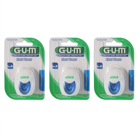 Fil dentaire EASY Floss PTFE GUM 30m -Lot de 3 (3x 30m)