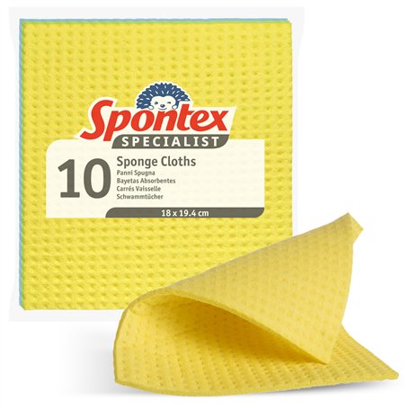 Spontex | Carréponges Specialist | Éponges à Vaisselle Plates Super absorbantes pour Le Nettoyage Professionnel |100% certifiée