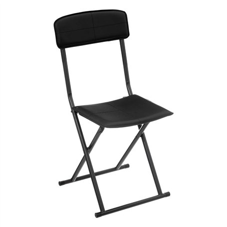 SILLA PLEGABLE DE PVC NEGRO