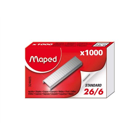 MAPED Lot de 3 Boites de 1000 agrafes 26/6