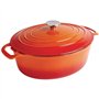 Vogue GH311 Cocotte ovale en fonte Orange 110 x 243 x 295 mm 5 l