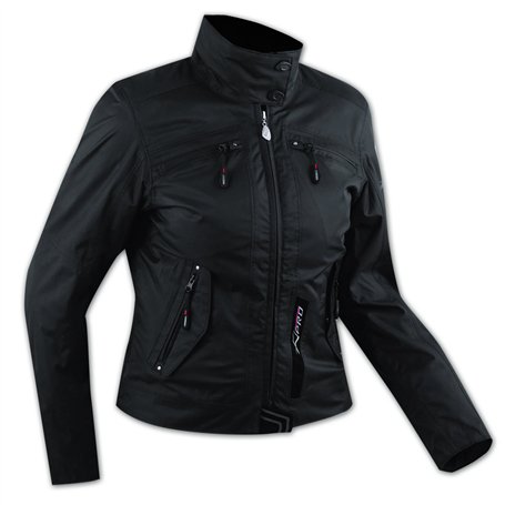 Blouson Textile Nylon Impermeable Chaud Etanche Protections CE Femme Noir M