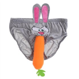 chiwanji Hommes Slip Lapin Carotte sous-vêtement Drôle Cadeau pour Enterrement de Mariage, Gris, 1 unité, Une Taille, FR/ES, Bas chiwanji Hommes Slip Lapin Carotte sous-vêtement Drôle Cadeau pour Enterrement de Mariage