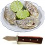 Kerafactum Couteau pour huîtres Ouvreur d'huîtres Ouvre Les coquilles de Fruits de mer et Les huîtres Double Lame pour Un broyag