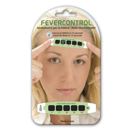 Gima 25597 Thermomètre à cristaux liquides avant Fevercontrol