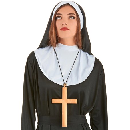 DEGUISE TOI - Collier Croix de Moine Or - 1 Collier - Taille Unique - Marron - Accessoires pour déguisement - Plastique - Laver