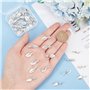 PH PandaHall 50pcs Belieres a Coller Feuille pour Pendentif en Alliage Pendentif à Clipser Belieres Pendentif Accessoires en Arg