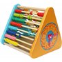 TOWO Centre activité bébé multijeux Montessori - Triangle activité en bois - Boulier, Alphabet , labyrinthe, Horloge - Cadeau en