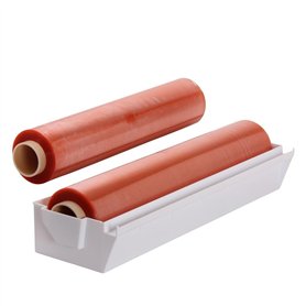 QUALITE PRO - Kit dévidoir avec deux rouleaux de film alimentaire étirable 450mm x 500m QUALITE PRO - Kit dévidoir avec deux rouleaux de film alimentaire étirable 450mm x 500m