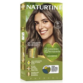 Naturtint 6N. BLOND FONCÉ | Coloration permanente | 100% Couverture Cheveux Blancs | Couleur Naturelle et Longue Durée | Teintur