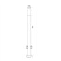 Lampadaire élégant 2 prises luminaire inox IP44 éclairage jardin terrasse éxtérieur