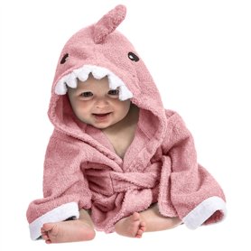 Serviette à Capuche Bébé Lexikind : Peignoir De Bain En Tissu Éponge Pour Garçon Et Fille (Requin Rose) Serviette à Capuche Bébé Lexikind : Peignoir De Bain En Tissu Éponge Pour Garçon Et Fille (Requin Rose)