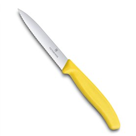 Victorinox 6.7736.L8 Couteau d’Office avec Lame Pointue/Tranchant denté, Acier Inoxydable, Jaune, 30 x 5 x 5 cm Victorinox 6.7736.L8 Couteau d’Office avec Lame Pointue/Tranchant denté