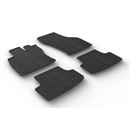Gledring Set tapis de caoutchouc compatible avec Seat Leon 5F 5 portes 2013-2020 / Volkswagen Golf VII/VIII 5 portes 2012-2019 &