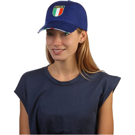 Casquette 6 panneaux à bord retourné